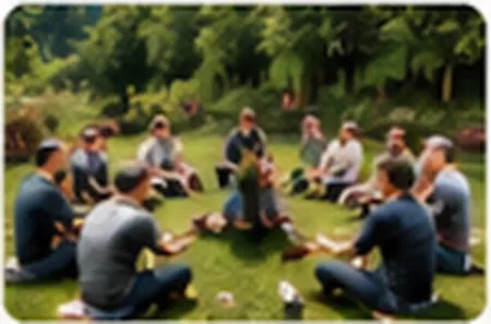 Team Building Circle Session on Estate Lawn