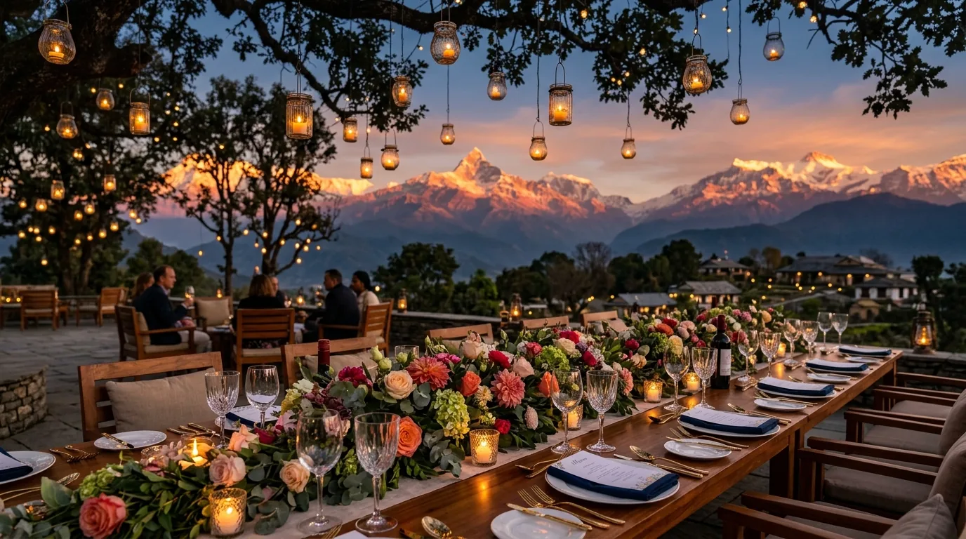 Adrushya Estates Himalayan Terrace at Sunset